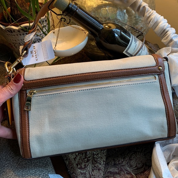 Authentic COACH 1941 Leather/Canvas magnetic flap shoulder/satchel/Crossbody - Picture 10 of 16